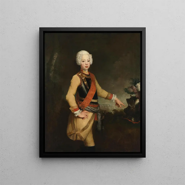 Prince Auguste Guillaume de Prusse - Antoine Pesne — indrammet kunstværk på væggen