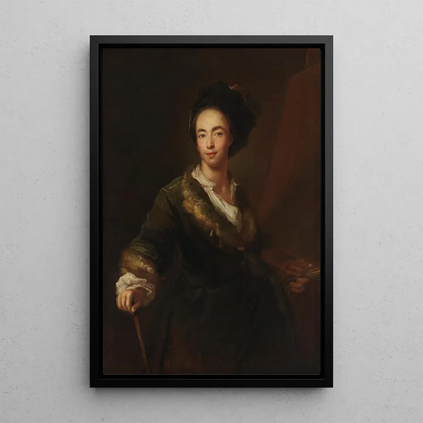 Selvportræt Maleri - Antoine Pesne — indrammet kunstværk på væggen