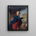Jean-Henri Masers ridder af Latude 1725-1805, der viser Bastillen - Antoine Vestier — indrammet kunstværk på væggen