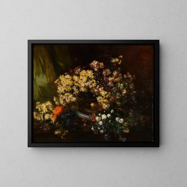 Chrysanthèmes - Antoine Vollon — indrammet kunstværk på væggen