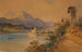 Vue du lac Wolfgang avec le phare - Anton Altmann le Jeune — visning af kunstværket