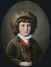 Portrait af en dreng iført en grøn jakke og en pels hat - Anton Ebert — visning af kunstværket