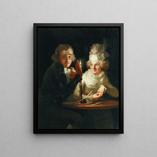 Anton Hickel - Verlobung bei Kerzenlicht.webp