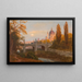 Vue du Wienfluss vers le pont Elisabeth et l'église Saint-Charles - Anton Hlaváček — indrammet kunstværk på væggen