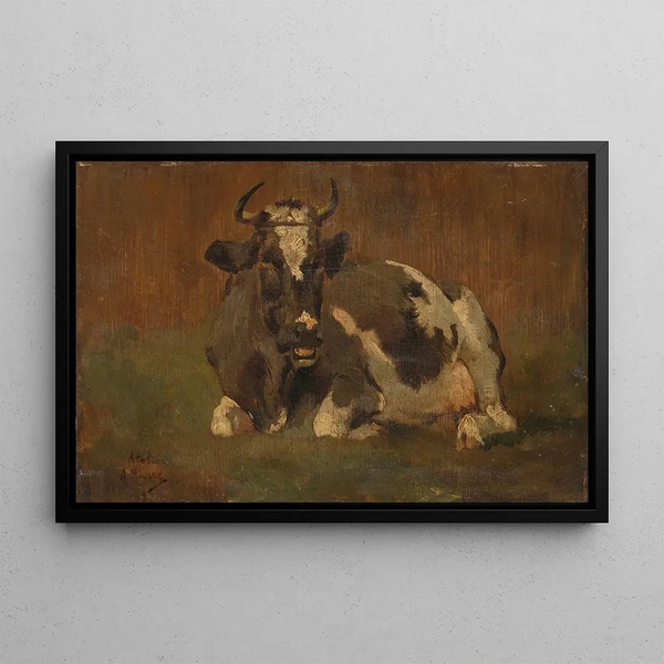 Vache couchée - Anton Mauve — indrammet kunstværk på væggen