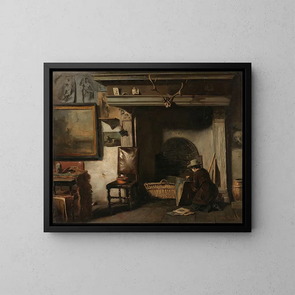 L'Atelier du peintre de Haarlem Pieter Frederik van Os - Anton Mauve — indrammet kunstværk på væggen