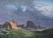 et fisker i Shetland under en storm nord for Orkney - Anton Melbye — visning af kunstværket