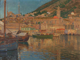 Anton Nowak - Hafenpartie bei Ragusa.webp