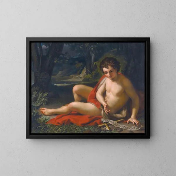 Saint Jean-Baptiste dans le désert - Anton Raphaël Mengs — indrammet kunstværk på væggen