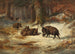 Sangliers dans une forêt hivernale - Anton Weinberger — visning af kunstværket