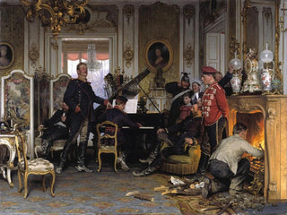 Anton von Werner - In the Troops Quarters outside Paris.webp
