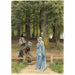 L'kunstners kone og hendes døtre i en park i Heringsdorf - Anton von Werner — visning af kunstværket