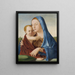 Jomfru med barnet - Antonello da Messina — indrammet kunstværk på væggen