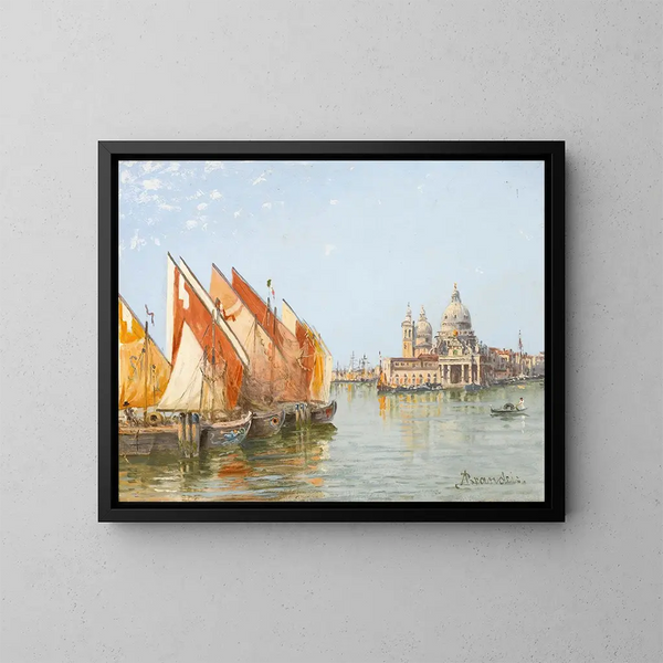 Bateaux de pêche à Venise - Antonietta Brandeis — indrammet kunstværk på væggen