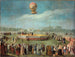 maleriet Ascension d'un ballon en présence du roi Charles IV et de sa cour - Antonio Carnicero — visning af kunstværket