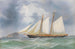 Yacht de plaisance anglais foran kysten af Capri - Antonio de Simone — visning af kunstværket