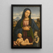 La Vierge à l'Enfant med den lille Saint Jean-Baptiste - Antonio Rimpatta — indrammet kunstværk på væggen