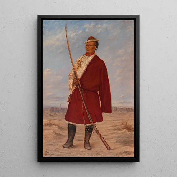 Reproduktion af maleriet Mand Tibetaner - Antonio Zeno Shindler