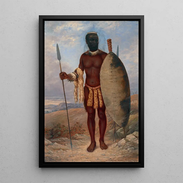 Reproduktion af maleriet Mand Zulu - Antonio Zeno Shindler