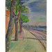 Reproduktion af maleriet af Træer ved Kanalens Kant - Edvard Munch