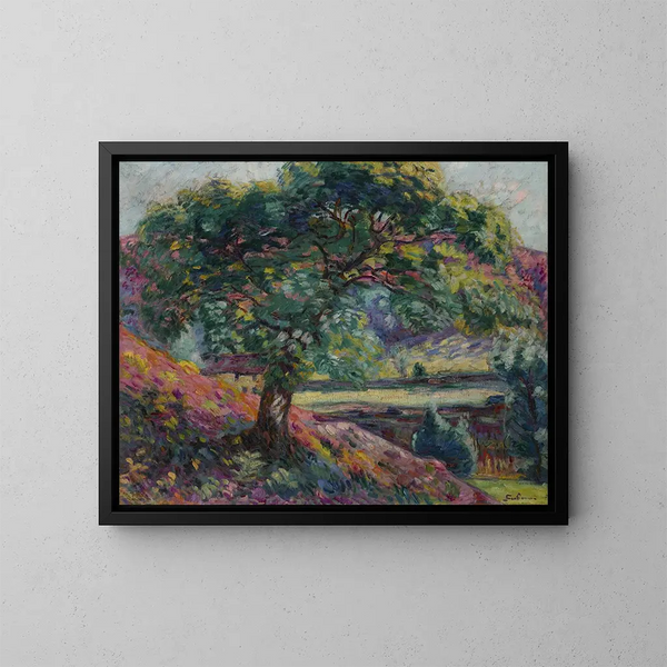 Træer i Île-de-France (Konflikt af kasus) - Armand Guillaumin — indrammet kunstværk på væggen