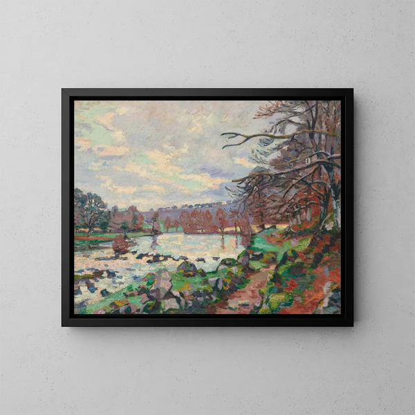 Barrage de Genetin à Crozant - Armand Guillaumin — indrammet kunstværk på væggen