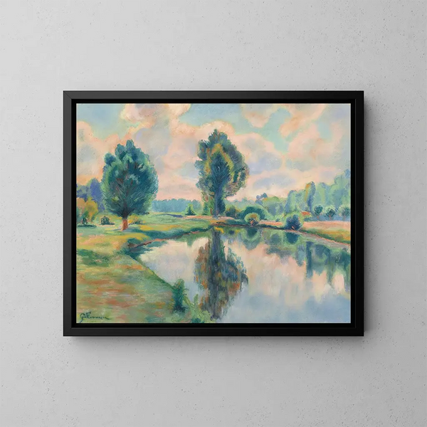 Bord de floden - Armand Guillaumin — indrammet kunstværk på væggen