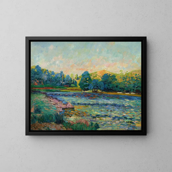 Bords de rivière - Armand Guillaumin — indrammet kunstværk på væggen