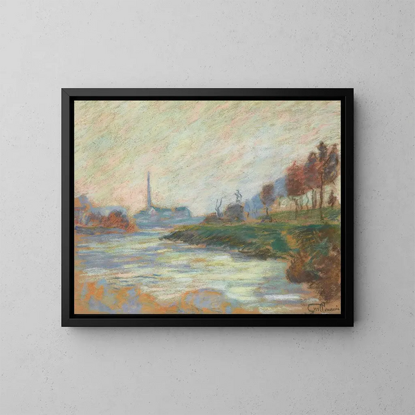 Floden Marne og Seinen i Frankrig - Armand Guillaumin — indrammet kunstværk på væggen