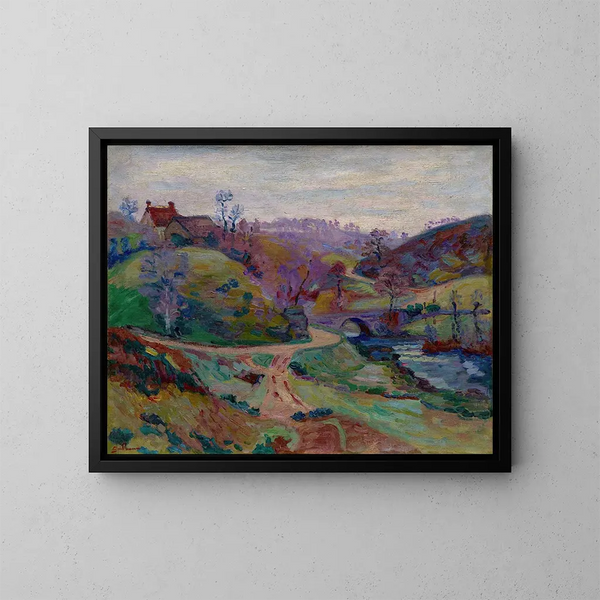 Pont Charraud i Crozant - Armand Guillaumin — indrammet kunstværk på væggen