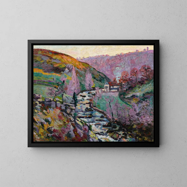 Crozant-maleri, aftenens galskab - Armand Guillaumin — indrammet kunstværk på væggen
