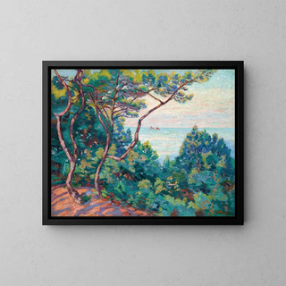 Côte d'Azur - Armand Guillaumin — indrammet kunstværk på væggen