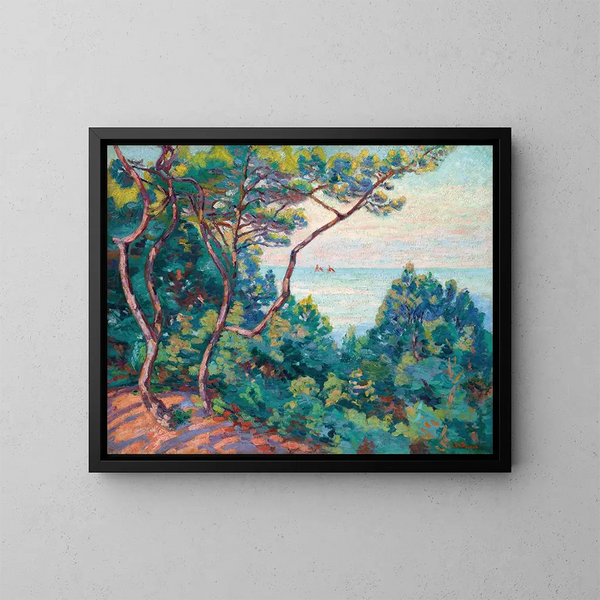 Côte d'Azur - Armand Guillaumin — indrammet kunstværk på væggen