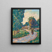 Kvindemaleri på en sti i Épinay - sur - Orge - Armand Guillaumin — indrammet kunstværk på væggen