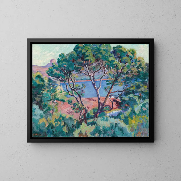 La Baie d'Agay - Armand Guillaumin — indrammet kunstværk på væggen