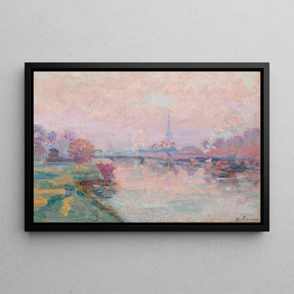 La Tour Eiffel Paris - Armand Guillaumin — indrammet kunstværk på væggen