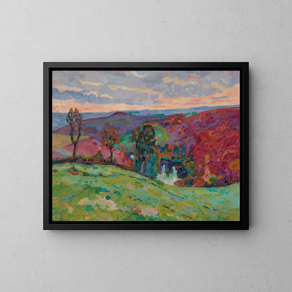 La vallée de la Creuse et le Puy Barriou - Armand Guillaumin — indrammet kunstværk på væggen