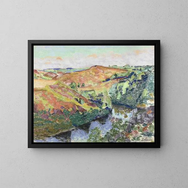 Landskab ved Crozant - Armand Guillaumin — indrammet kunstværk på væggen