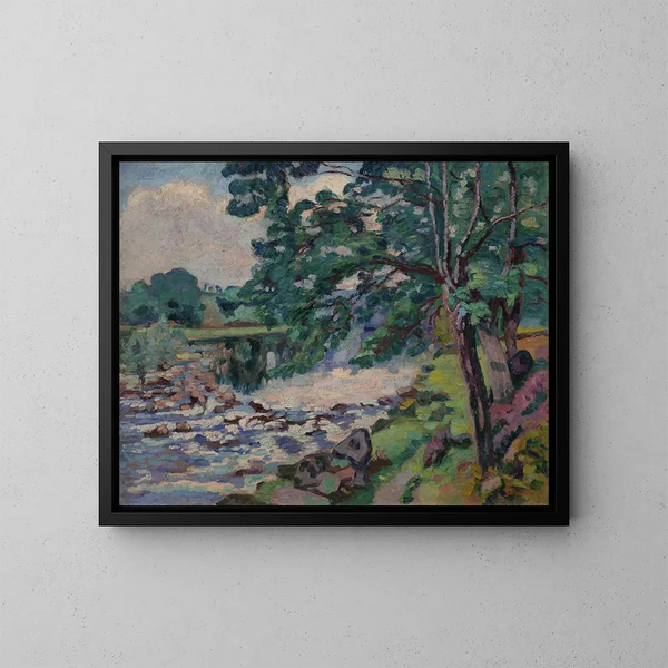 Le Barrage de Génetin - Armand Guillaumin — indrammet kunstværk på væggen