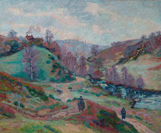 maleriet Le Pont Charraud à la Creuse - Armand Guillaumin — visning af kunstværket