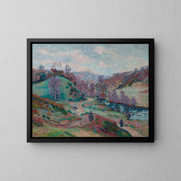maleriet Le Pont Charraud à la Creuse - Armand Guillaumin — indrammet kunstværk på væggen
