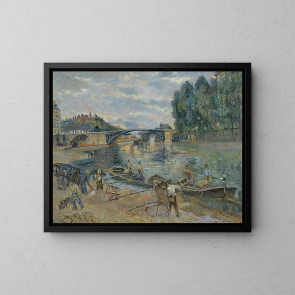 Le Pont de Sully, Paris - Armand Guillaumin — indrammet kunstværk på væggen