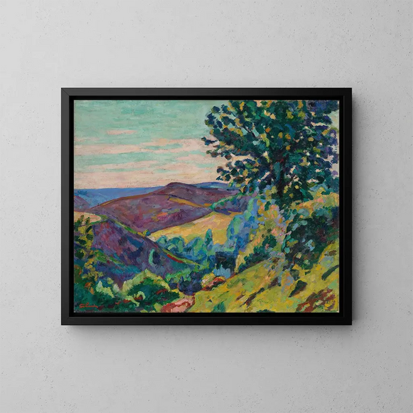 Le Puy Barriou à Crozant - Armand Guillaumin — indrammet kunstværk på væggen