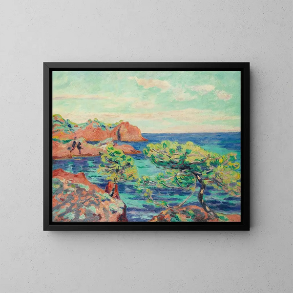 Le Trayas - Armand Guillaumin — indrammet kunstværk på væggen