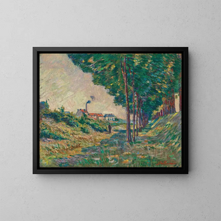Le chemin de halage, Charenton, Île-de-France - Armand Guillaumin — indrammet kunstværk på væggen