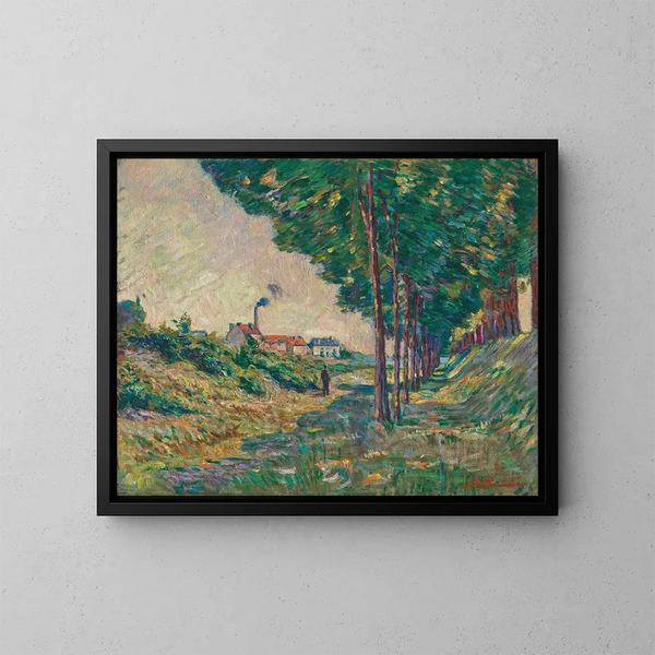 Le chemin de halage, Charenton, Île-de-France - Armand Guillaumin — indrammet kunstværk på væggen