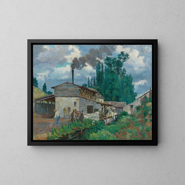 Les bords de la Bivre - Armand Guillaumin — indrammet kunstværk på væggen