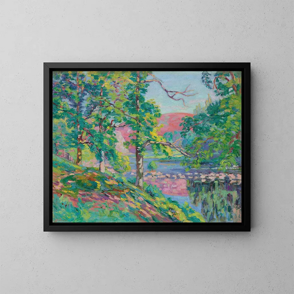 Les bords de la Creuse - Armand Guillaumin — indrammet kunstværk på væggen