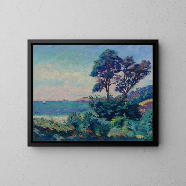 Marine maleri i Saint-Palais - Armand Guillaumin — indrammet kunstværk på væggen