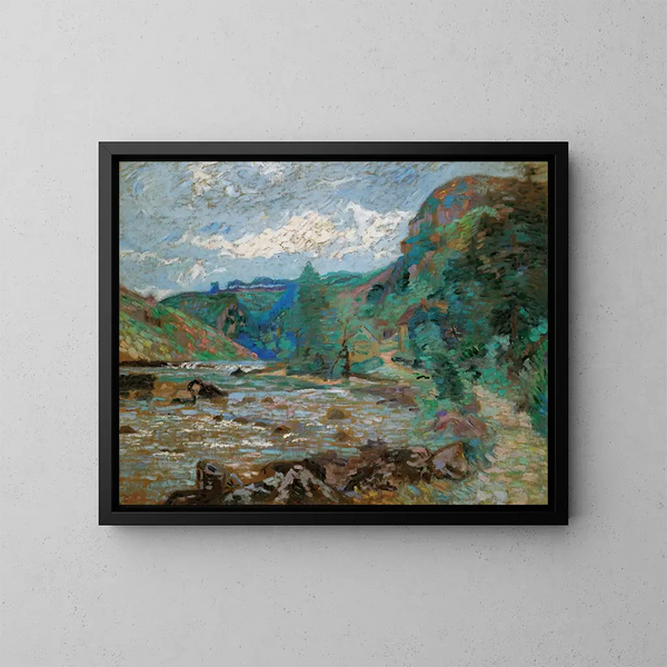 Moulin Bouchardon ved Crozant - Armand Guillaumin — indrammet kunstværk på væggen